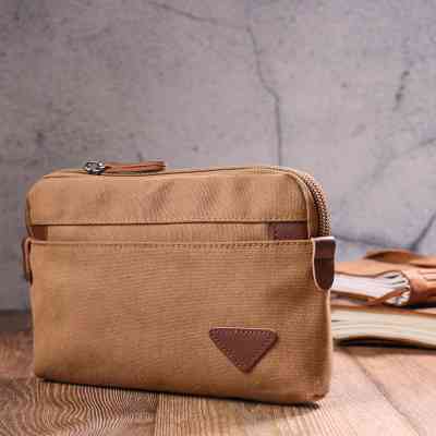 Сумка Vintage Чоловіча з текстилю Коричнева (21260) Вінниця