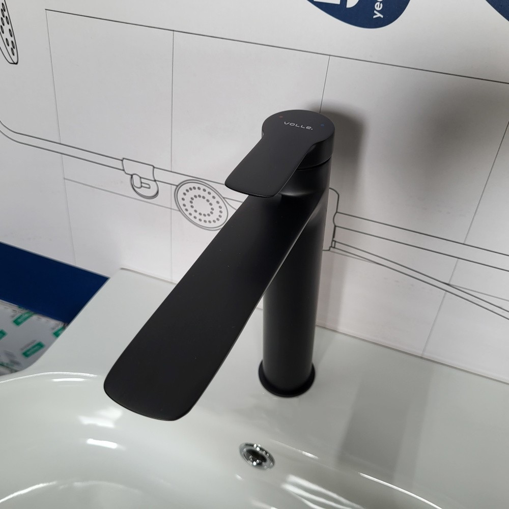 Змішувач для раковини високий Volle LIBRA de la noche чорний/матовий 1521.010204 Київ - фото 3