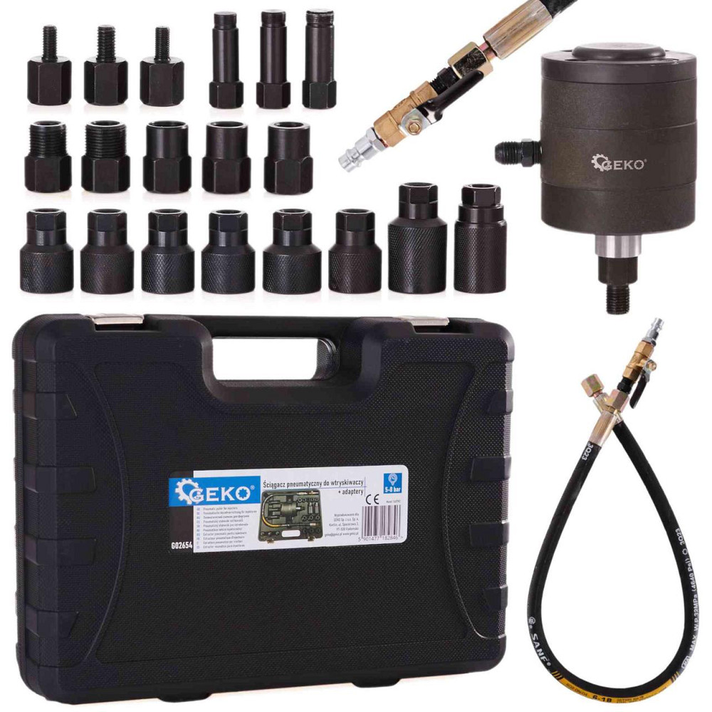Пневматичний знімач форсунок "GeKo" + адаптери Стрий - фото 1