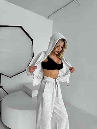 Жіночий прогулянковий костюм-двійка: кофта та штани турецька двонитка Меланж, 46/48 Одеса