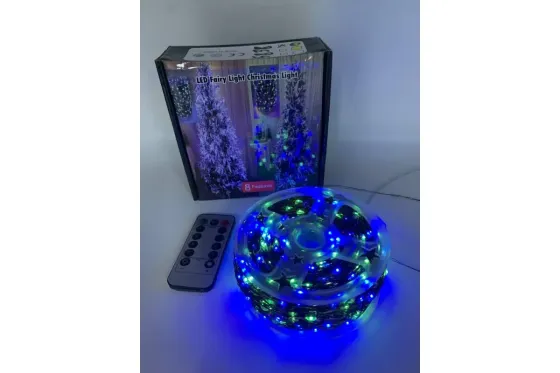 Гирлянда Роса 200 м МУЛЬТИК – зеленая нить, пульт, 8 режимов Коломия