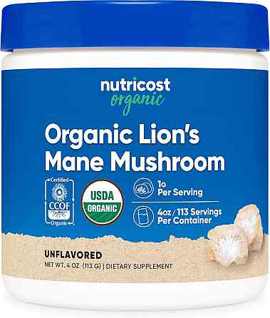 Їжовик гребінчастий гриб Nutricost 100% Organic Lion's Mane Mushroom Unflavored 113 g Луцьк