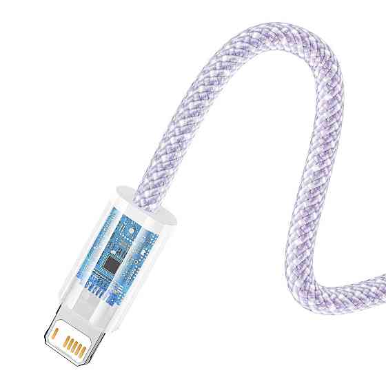 Кабель Lightning для айфону 2.4А 2м фіолетовий Baseus Dynamic 2 CALD040105 Київ