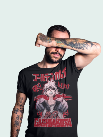 Футболка для хлопчика з аніме принтом Гакхіакута Томе Джапанесе Танкобон оверсайз (зріст від 165 до 180) Чорний AnimeJ0608m Дніпро