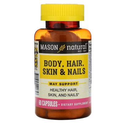 Витаминно-минеральный комплекс Mason Natural Формула для тела, волос, кожи и ногтей, Body, Hair, Skin & Nails, 60 (MAV12065) Винница - изображение 1