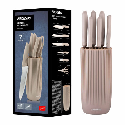 Набор ножей Ardesto Gemini 7 предметів, бежевий (AR2107KH) Винница - изображение 7