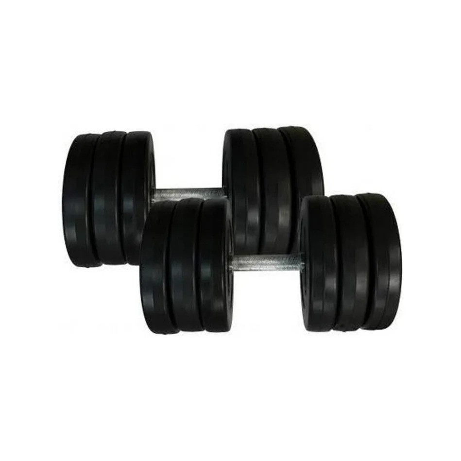 Гантелі складальні композитні в пластиковій оболонці Rock Pro-R 2 шт по 16,5 кг NE-PL-R-016-2 Вінниця - фото 1