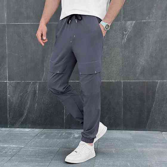 Чоловічі штани джогери з кишенями антрацит Pobedov Vershyna Київ