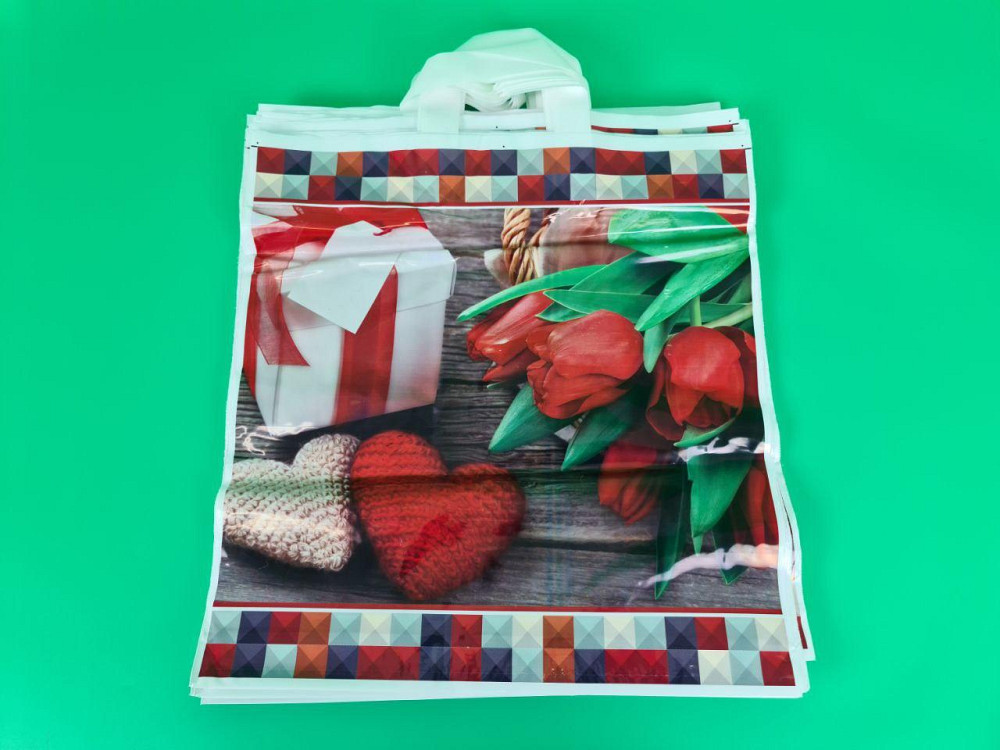 Пакет 40*42 петлева ручка Тюльпан Серце Комсерв (25 шт.) Харків - фото 1