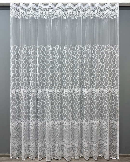 Тюль жакард "Преміум" колір білий 643т Київ - фото 8