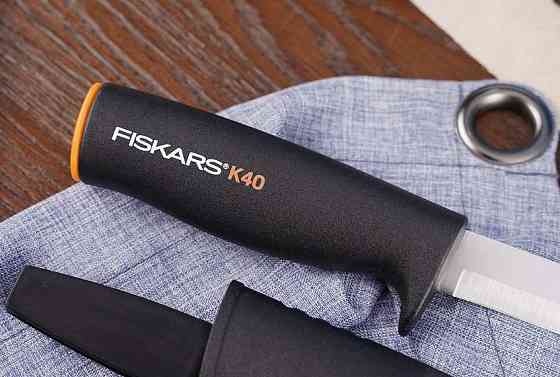 Універсальний Ніж з чохлом (Поплавець) Fiskars "К40" (1001622/125860) Нержавіюча сталь Нововолинськ
