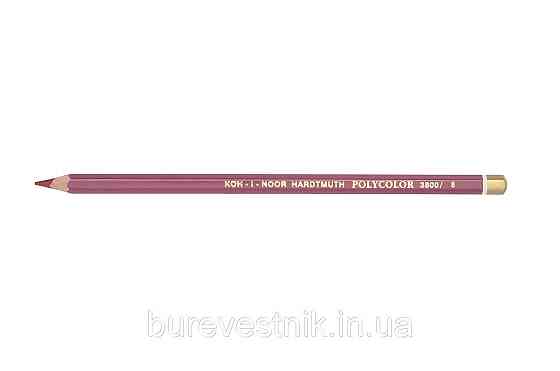 Олівець художній "Kooh-i-Noor" POLYCOLOR 3800/8 bordeaux red/бордовий червоний, шт Київ