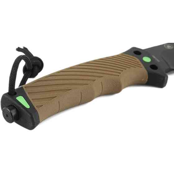 Нож Ganzo G8012V2-DY коричневый (G8012V2-DY) с паракордом Киев