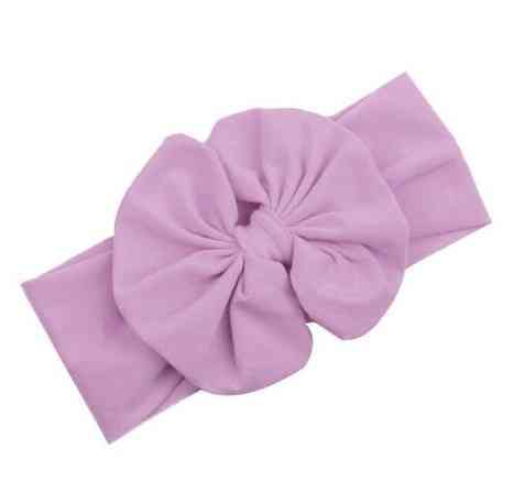 Широка дитяча пов'язка бузкова - ширина гумки 5см, окружність 40-54см, квітка 12см Київ