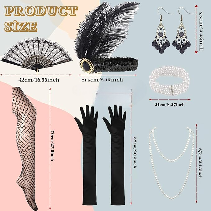 Сукня Гетсбі 20-х коктейльна з паєтками бахромою, пов’язкою прикрасами перчатками, жіночій ретро образ флаппер Чарльстон Хелловін Київ - фото 3