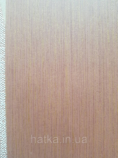 Обои виниловые на флизелине Marburg 82197 Giulia однотонные коричневые терракотовые с серебром тонкая полоска Киев - изображение 2