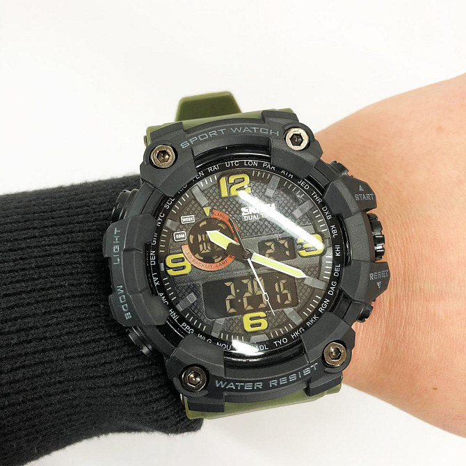 Найкращий тактичний годинник SKMEI 1520AG ARMY GREEN, Годинники військові з WL-850 офіційною гарантією Київ - фото 1