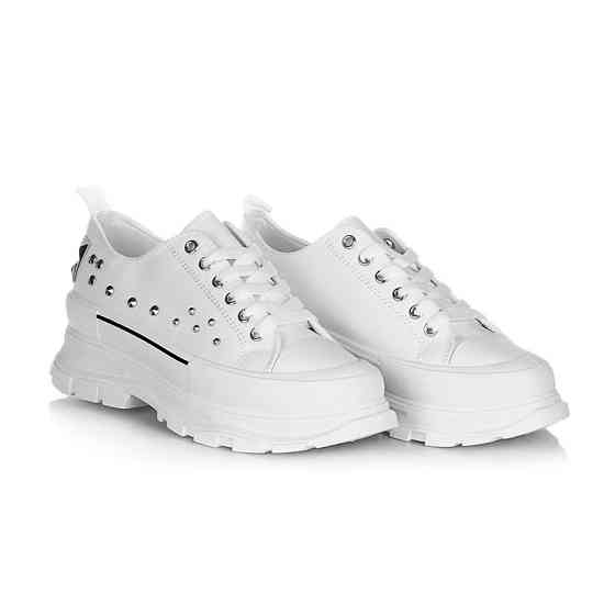 Жіночі Кросівки Кеди на Танкетці Білі Сліпони Мокасини на Платформі (розміри: 36,37,38,39,40,41) — 33-2 Дніпро