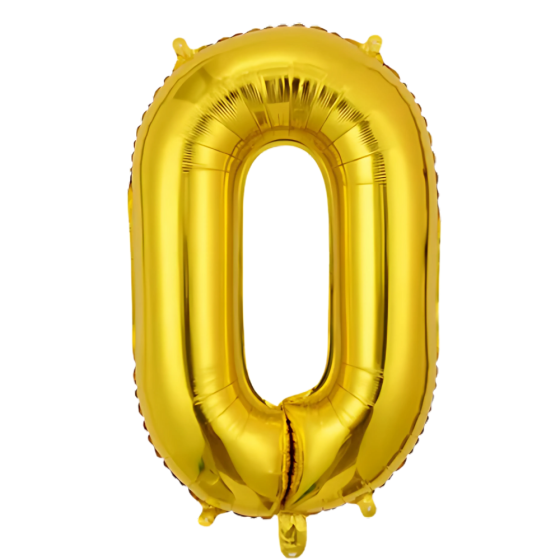 Воздушный шар в виде цифры 0 золотой,32 дюйма, фольгированый, праздничный для дня рождения, годовщин юбилеев Каменец-Подольский