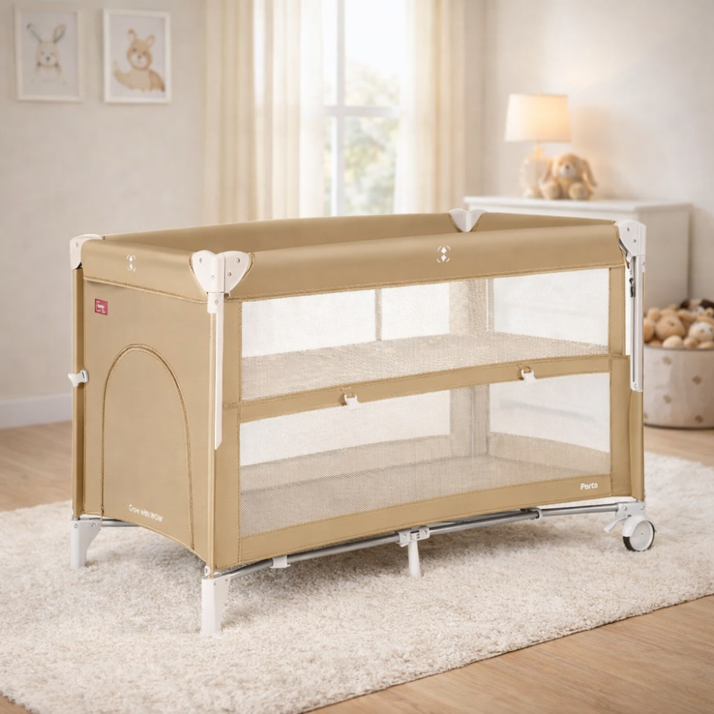 Манеж CARRELLO Porta CRL-18103 Sand Beige со вторым дном  MOQ Киев - изображение 1