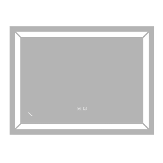 Зеркало Zerix Kubix MR04-80x60-REVERSE с LED Touch, Anti-fog, диммером, регулятором яркости (ZX6054) Киев