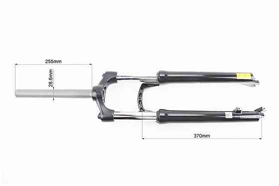 Вилка 27,5" амортизаційна, без різьби 1-1/8" (28,6мм), шток 255мм, з ходом 100мм, Disk-brake, пружинно-оливна, Lockout, алюмінієва, чорна SF Київ