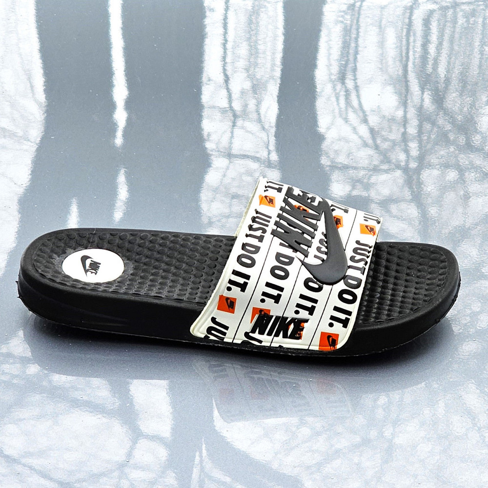 Чорні чоловічі Шльопанці Nike Сланці Білі капці Найк (розміри: 40,41,42,43,44) Дніпро - фото 8
