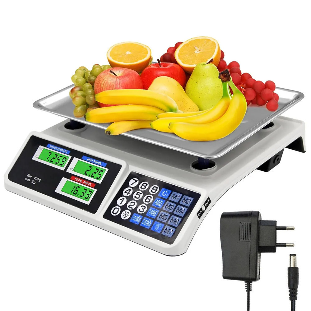Торговые весы до 50 кг, со счетчиком цены, от сети и аккумулятора, DT 809 / Электронные весы / Настольные весы Киев - изображение 5