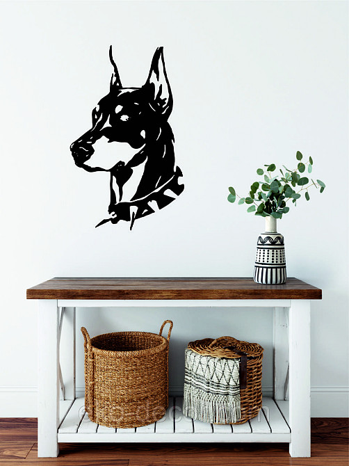 Декоративне настінне Панно «Доберман», Декор на стіну Київ - фото 3