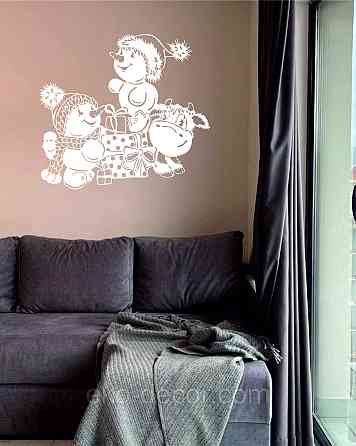 Декоративное настенное Панно «Снеговик», Декор на стену 90*81 см. Киев