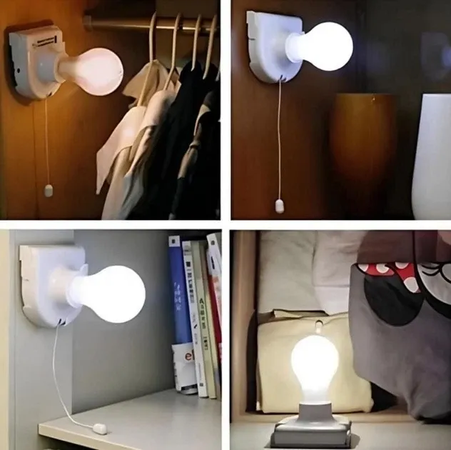 LED лампочка автономная подвесная светодиодная на батарейках портативная лампа на липучке в шкаф настенный ночник Одесса - изображение 8