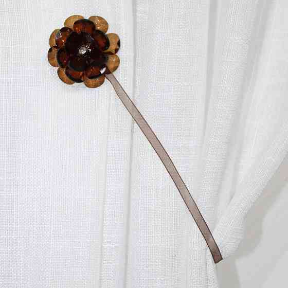 Магніти для штор і гардин (140м) Квітка набір 2 шт Коричневий (81-051) Київ