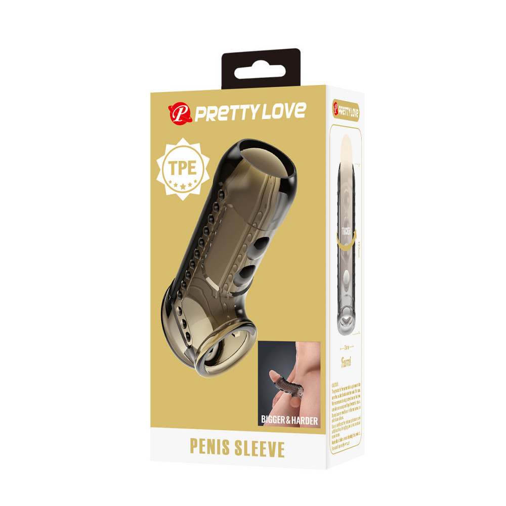 Стимулирующая насадка на пенис Pretty Love - Penis Sleeve Long Smoke, BI-026267 Sex Aura Киев - изображение 8