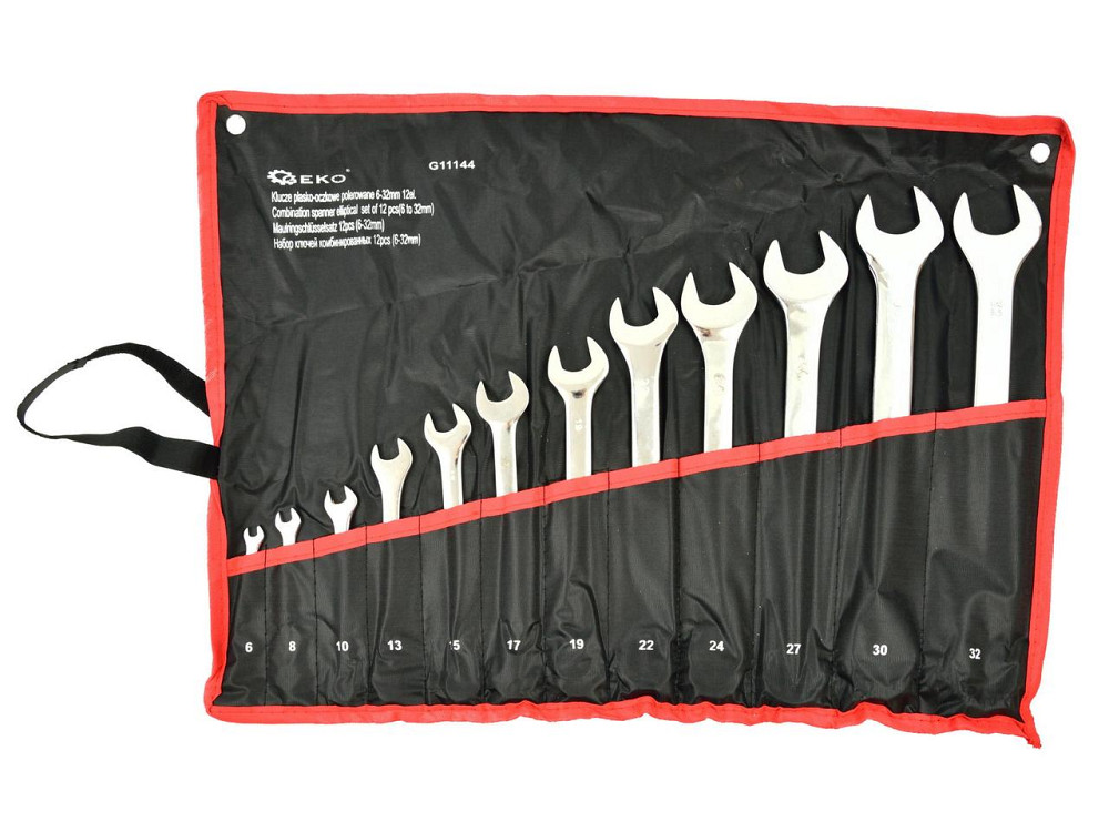 Рожково-накидні ключі "GEKO" поліровані комплект 12 штук (6-32) Киев - изображение 1
