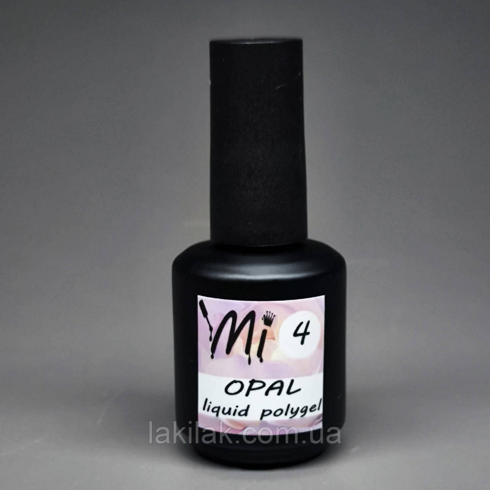 Рідкий полігель Мі OPAL #4 рожево-фіолетовий з шимером 15мл (пляшка з пензликом) Херсон - изображение 1