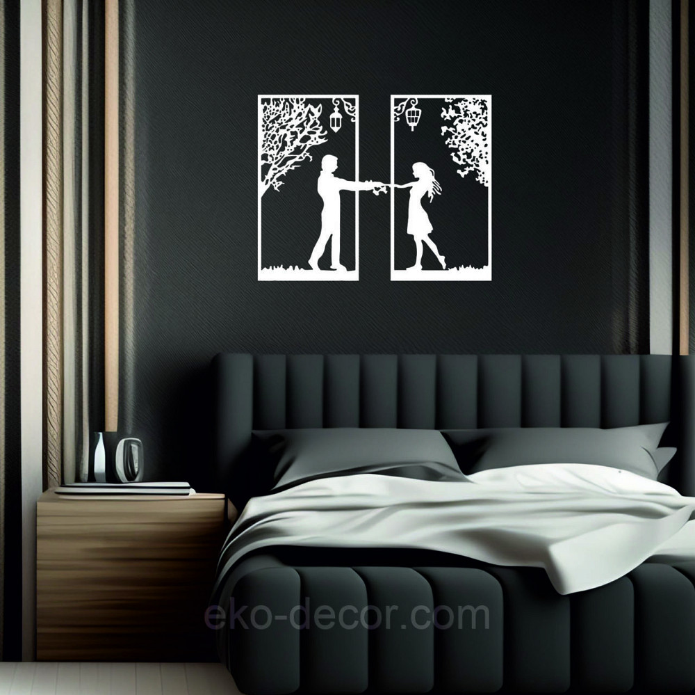 Декоративное настенное Панно «Девушка и парень» Декор на стену 50*39 см, Белый Киев - изображение 7