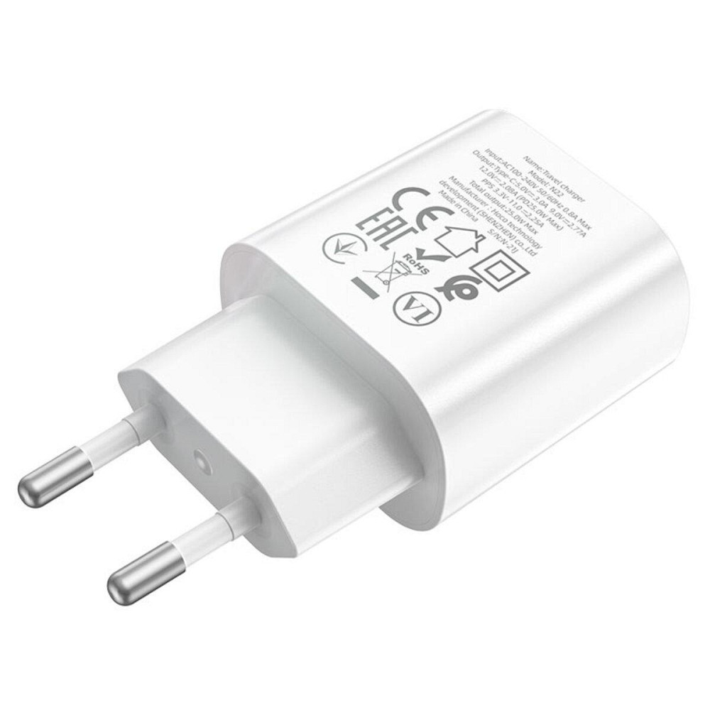 Мережевий зарядний пристрій HOCO N22 Jetta PD25W charger White 6931474760067 Одеса - фото 3