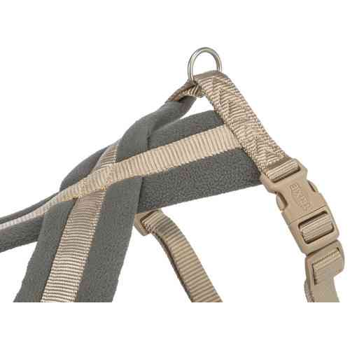 Шлея Trixie Premium для собак туристична S–M 40–70 см 20 мм пісочна Київ
