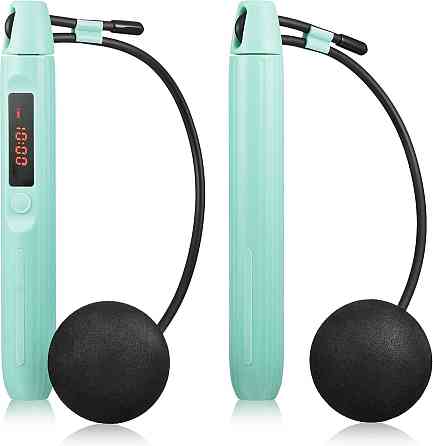 Умная скакалка Gymtek Smart с дисплеем и Bluetooth бирюзовая Киев