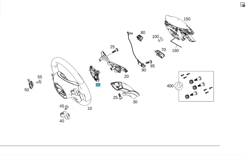Mercedes-Benz  A1664640417 Контактна плата керма E-class W212 SLK/SLC R172 GLK X204 C-Class W204 C-Class Coupe C204 C-Class Estate S204 CLS C218 CLS S Одесса - изображение 2