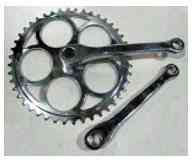 Звезда велосипедная (передняя) 46T (+2 шатуна L-17 см, клин, хром) Мукачево