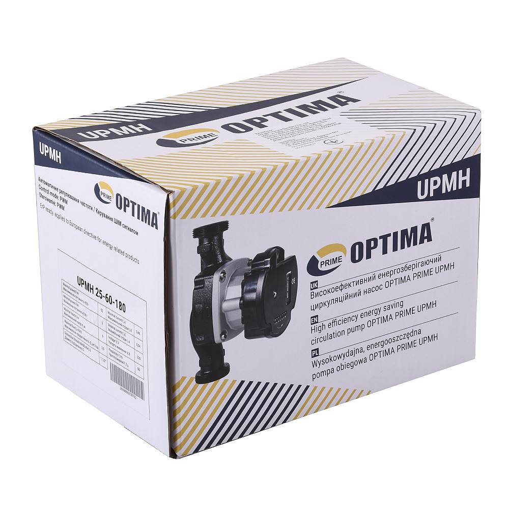 Насос циркуляційний енергоощадний  Optima PRIME UPMH 25-60AUTO 180мм + гайки Тернопіль - фото 5
