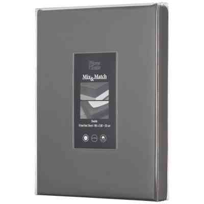 Простирадло Ardesto на резинці Mix&amp;Match Premium, 100% бавовна, сатин сірий 180х200+30 см (ART1820FSY) Вінниця