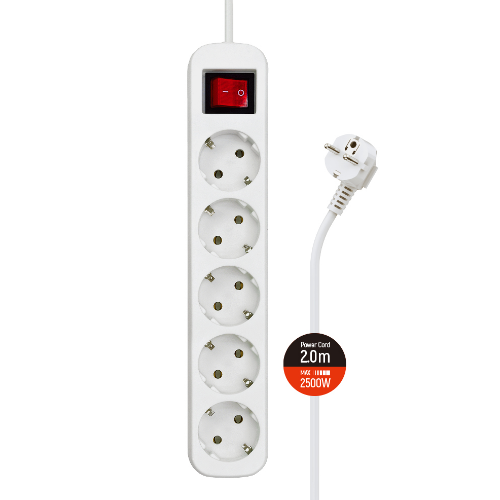 Фільтр мережевий 5 розеток 2м білий CW-PSEA52W ColorWay Житомир - изображение 10