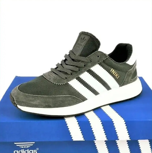 Малюнки Adidas Iniki Runner Boost Сері жіночі Адас (розміри: 38) Відео Огляд Дніпро - фото 1