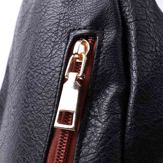 Удобная женская сумка через плечо с отверстием для наушников из экокожи Vintage 22787 Черный Киев