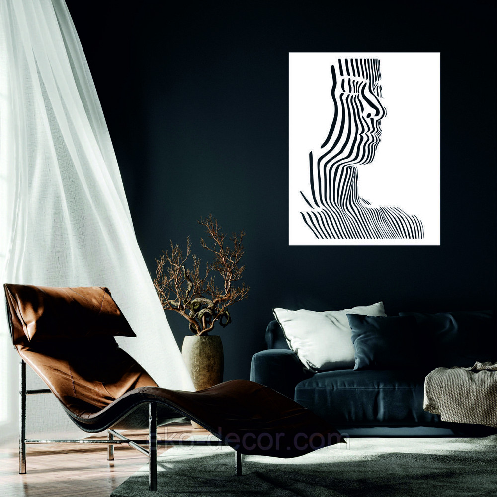 Декоративне настінне Панно «Силует жінки», Декор на стіну Київ - фото 1