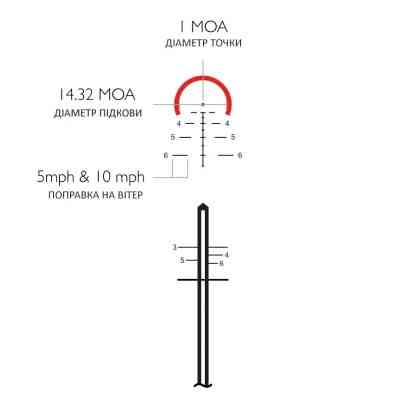 Оптичний приціл Hawke Vantage 30 WA 1-8х24 сітка Tactical BDC - 5.56 з підсвічуванням (14402) Вінниця