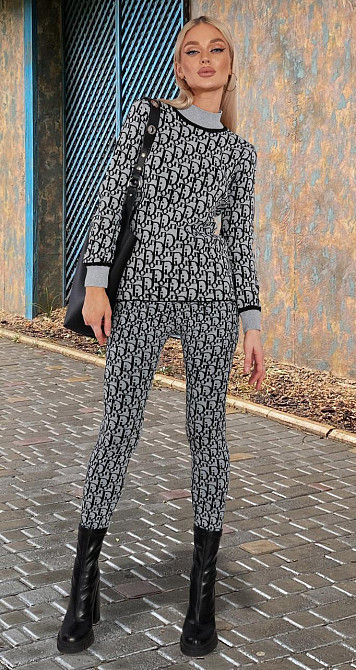 Теплий в'язаний костюм (48-52) Київ - фото 3