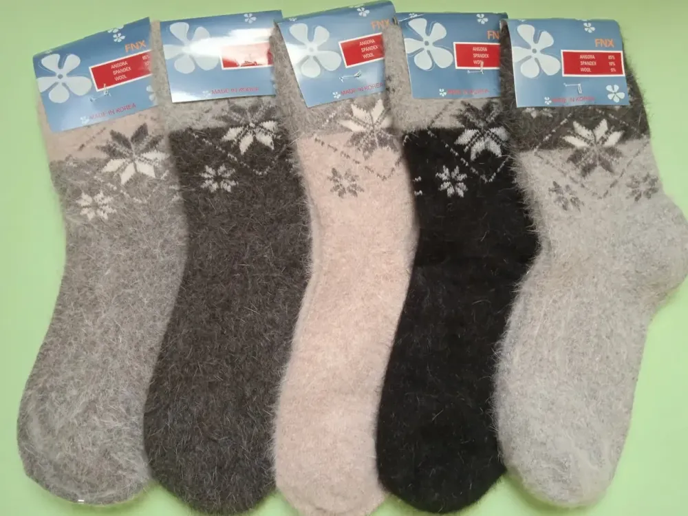Зимние женские носки Корея Finox ангора (5 шт в наборе) размер 36-40 Киев - изображение 2